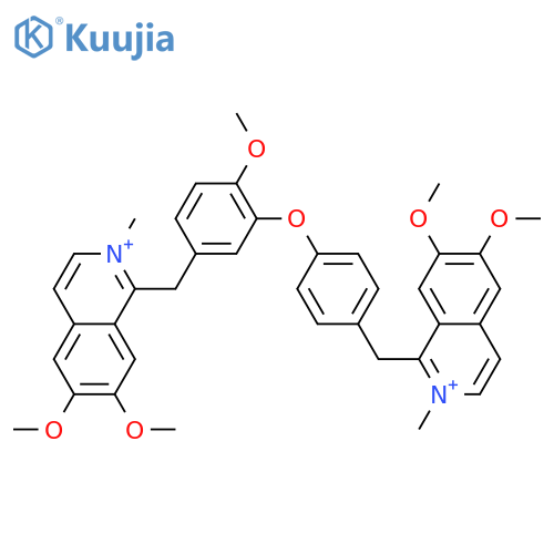 Isoquinolinium,1-[[4-[5-[(6,7-dimethoxy-2-methylisoquinolinium-1-yl)methyl]-2-methoxyphenoxy]phenyl]methyl]-6,7-dimethoxy-2-methyl-(9CI) structure