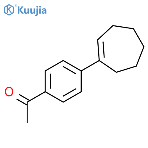 Ethanone, 1-[4-(1-cyclohepten-1-yl)phenyl]- structure