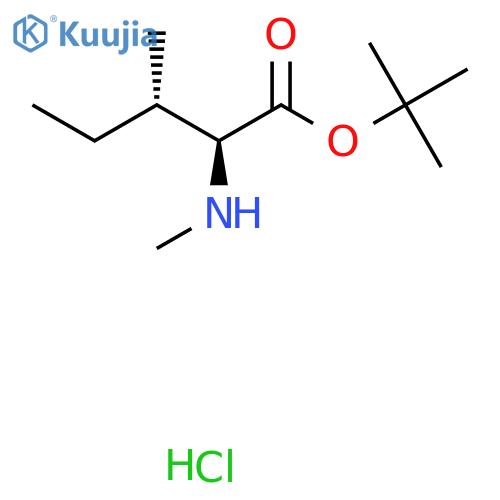 tert-butyl (2S,3S)-3-methyl-2-(methylamino)pentanoate hydrochloride structure