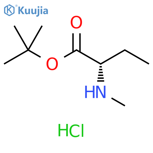 Butanoic acid, 2-(methylamino)-, 1,1-dimethylethyl ester, hydrochloride (1:1), (2S)- structure