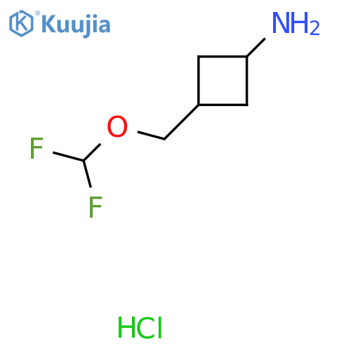 3-[(Difluoromethoxy)methyl]cyclobutan-1-amine hydrochloride structure