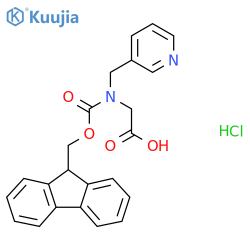 2-({(9H-fluoren-9-yl)methoxycarbonyl}(pyridin-3-yl)methylamino)acetic acid hydrochloride structure