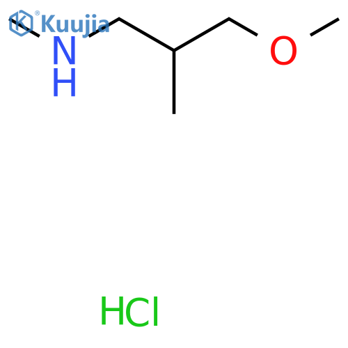 (3-Methoxy-2-methylpropyl)(methyl)amine hydrochloride structure