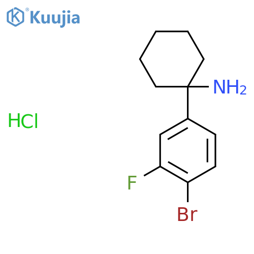 1-(4-Bromo-3-fluorophenyl)cyclohexan-1-amine hydrochloride structure