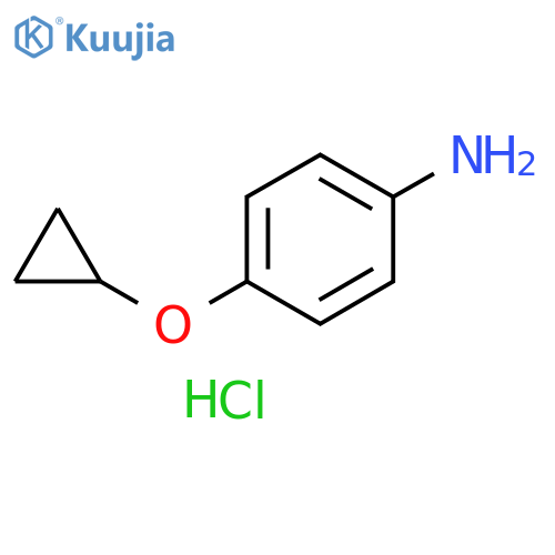 Benzenamine, 4-(cyclopropyloxy)-, hydrochloride (1:1) structure