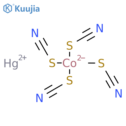 mercury(2+) tetrakis(thiocyanato-N)cobaltate(2-) structure