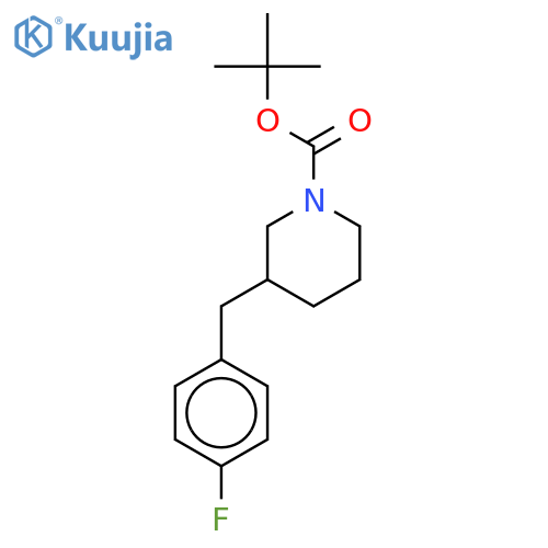 1-Piperidinecarboxylic acid, 4-[(4-fluorophenyl)methyl]-,1,1-dimethylethyl ester structure