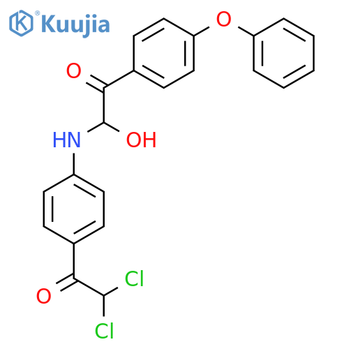 Ethanone,2-[[4-(dichloroacetyl)phenyl]amino]-2-hydroxy-1-(4-phenoxyphenyl)- (9CI) structure
