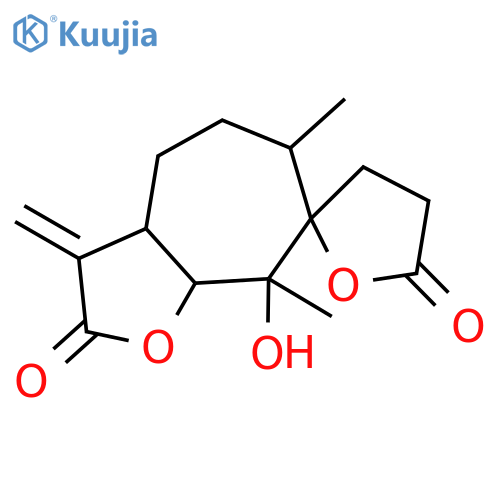 Spiro[7H-cyclohepta[b]furan-7,2'(5'H)-furan]-2,5'(3H)-dione,octahydro-8-hydroxy-6,8-dimethyl-3-methylene-, (2'R,3aS,6S,8R,8aR)- structure