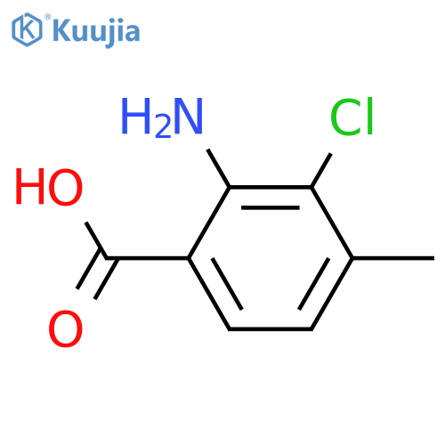 2-amino-3-chloro-4-methylbenzoic acid structure
