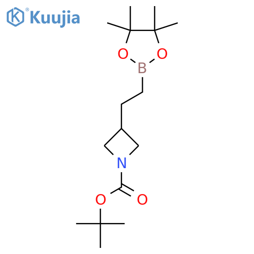 tert-butyl 3-2-(4,4,5,5-tetramethyl-1,3,2-dioxaborolan-2-yl)ethylazetidine-1-carboxylate structure