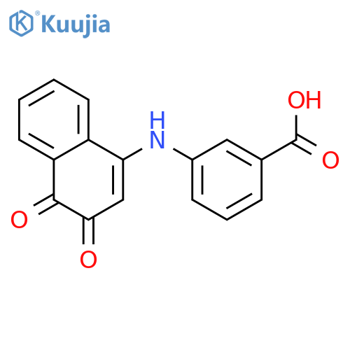 Benzoic acid,3-[(3,4-dihydro-3,4-dioxo-1-naphthalenyl)amino]- structure