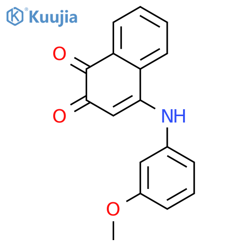 1,2-Naphthalenedione,4-[(3-methoxyphenyl)amino]- structure