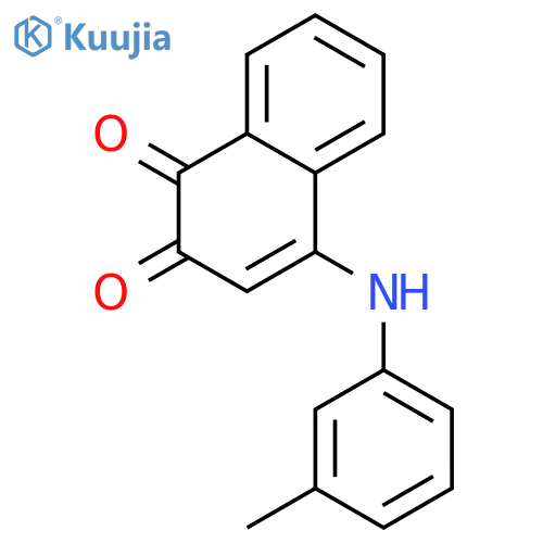 1,2-Naphthalenedione,4-[(3-methylphenyl)amino]- structure