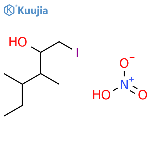2-Hexanol, 1-iodo-3,4-dimethyl-, nitrate structure