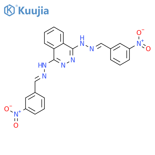 Benzaldehyde, 3-nitro-,1,4-phthalazinediyldihydrazone (9CI) structure