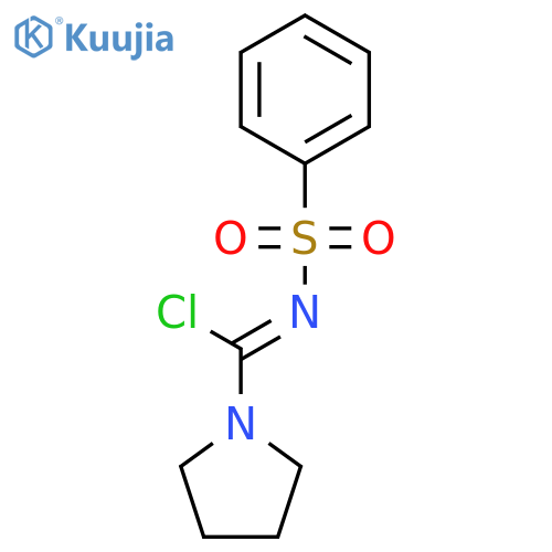 1-Pyrrolidinecarboximidoyl chloride, N-(phenylsulfonyl)- structure