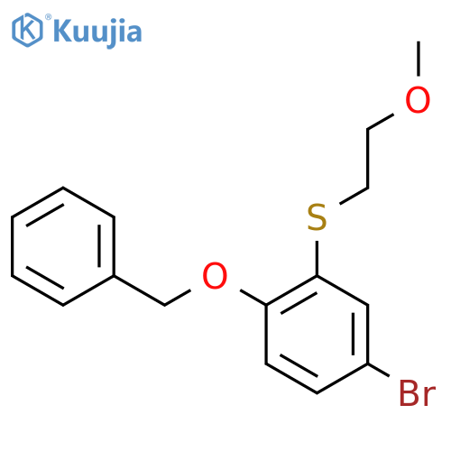 1-(Benzyloxy)-4-bromo-2-[(2-methoxyethyl)sulfanyl]benzene structure