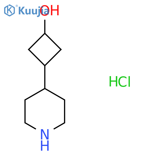 3-(Piperidin-4-yl)cyclobutan-1-ol hydrochloride structure