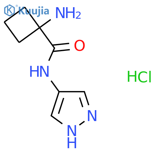 1-amino-N-(1H-pyrazol-4-yl)cyclobutane-1-carboxamide hydrochloride structure