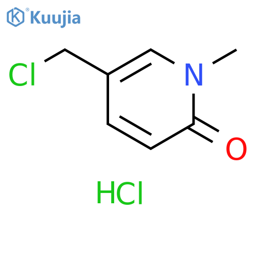 2(1H)-Pyridinone, 5-(chloromethyl)-1-methyl-, hydrochloride (1:1) structure