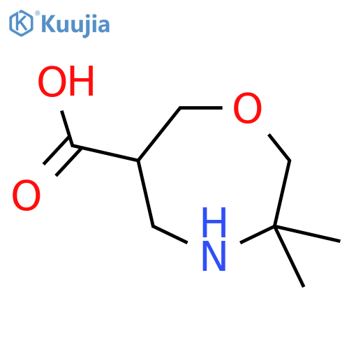 3,3-Dimethyl-1,4-oxazepane-6-carboxylic acid structure