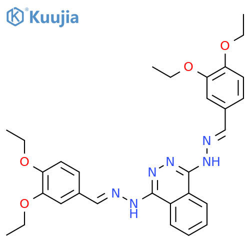 Benzaldehyde,3,4-diethoxy-, 1,4-phthalazinediyldihydrazone (8CI) structure