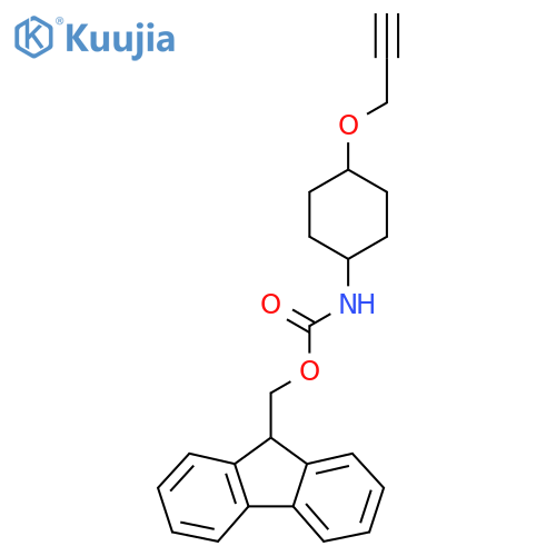(9H-fluoren-9-yl)methyl N-[(1r,4r)-4-(prop-2-yn-1-yloxy)cyclohexyl]carbamate structure