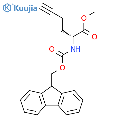 methyl (2R)-2-({[(9H-fluoren-9-yl)methoxy]carbonyl}amino)hex-5-ynoate structure