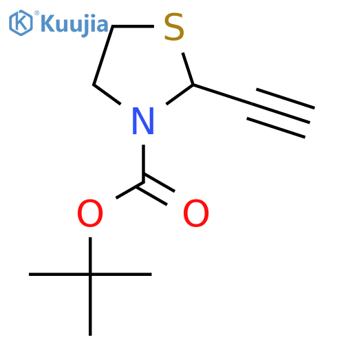 Tert-butyl 2-ethynyl-1,3-thiazolidine-3-carboxylate structure