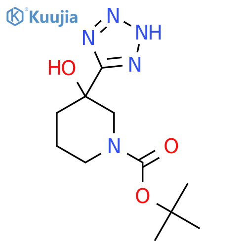 tert-butyl 3-hydroxy-3-(1H-1,2,3,4-tetrazol-5-yl)piperidine-1-carboxylate structure