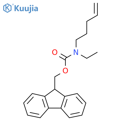 (9H-fluoren-9-yl)methyl N-ethyl-N-(pent-4-en-1-yl)carbamate structure