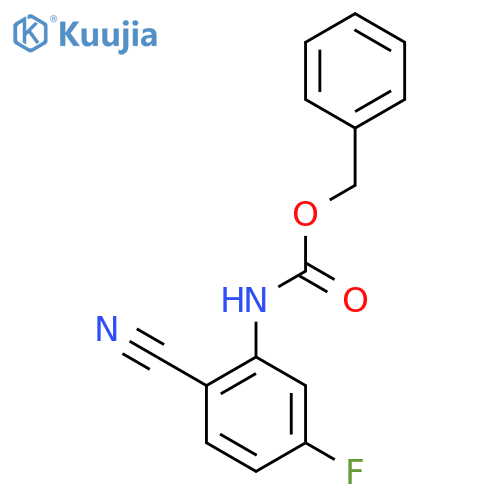 benzyl N-(2-cyano-5-fluorophenyl)carbamate structure