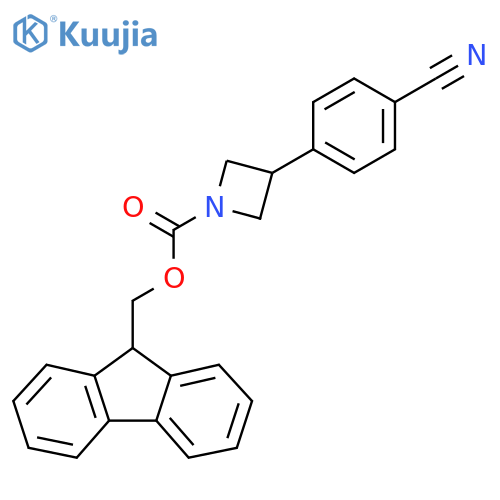 (9H-fluoren-9-yl)methyl 3-(4-cyanophenyl)azetidine-1-carboxylate structure