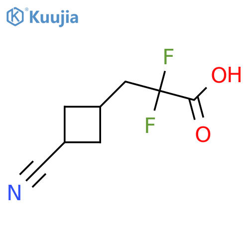 3-(3-Cyanocyclobutyl)-2,2-difluoropropanoic acid structure