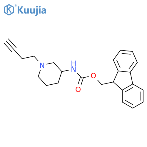 (9H-fluoren-9-yl)methyl N-[1-(but-3-yn-1-yl)piperidin-3-yl]carbamate structure