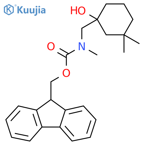 (9H-fluoren-9-yl)methyl N-[(1-hydroxy-3,3-dimethylcyclohexyl)methyl]-N-methylcarbamate structure