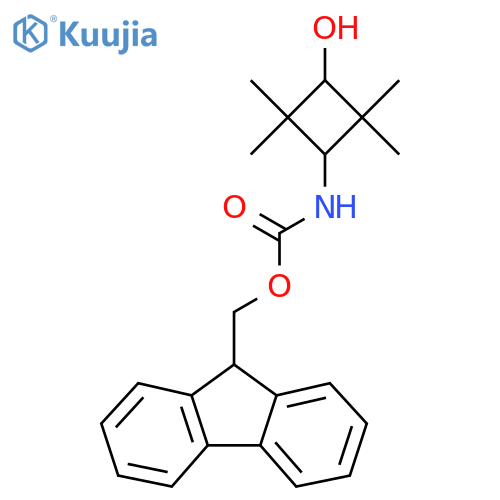 (9H-fluoren-9-yl)methyl N-(3-hydroxy-2,2,4,4-tetramethylcyclobutyl)carbamate structure