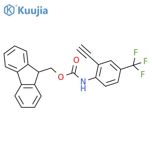 (9H-fluoren-9-yl)methyl N-[2-ethynyl-4-(trifluoromethyl)phenyl]carbamate structure