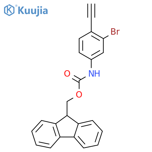 (9H-fluoren-9-yl)methyl N-(3-bromo-4-ethynylphenyl)carbamate structure