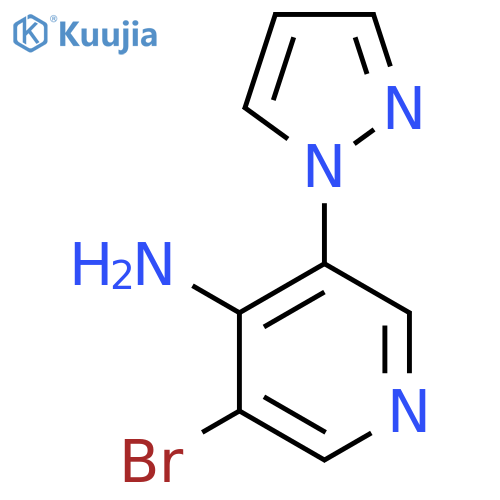 3-bromo-5-(1H-pyrazol-1-yl)pyridin-4-amine structure