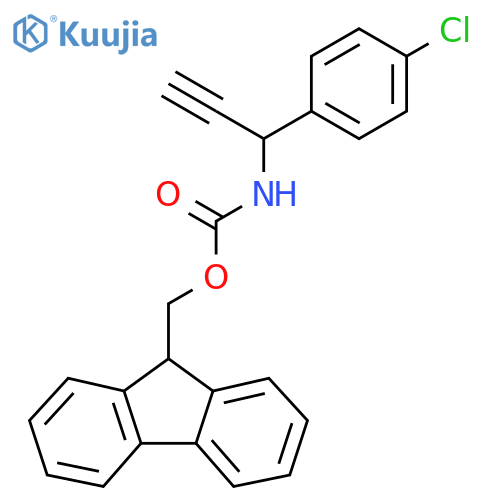 (9H-fluoren-9-yl)methyl N-[1-(4-chlorophenyl)prop-2-yn-1-yl]carbamate structure