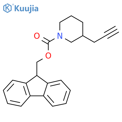 (9H-fluoren-9-yl)methyl 3-(prop-2-yn-1-yl)piperidine-1-carboxylate structure