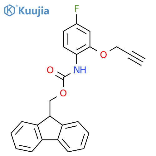 (9H-fluoren-9-yl)methyl N-[4-fluoro-2-(prop-2-yn-1-yloxy)phenyl]carbamate structure