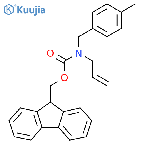 (9H-fluoren-9-yl)methyl N-[(4-methylphenyl)methyl]-N-(prop-2-en-1-yl)carbamate structure