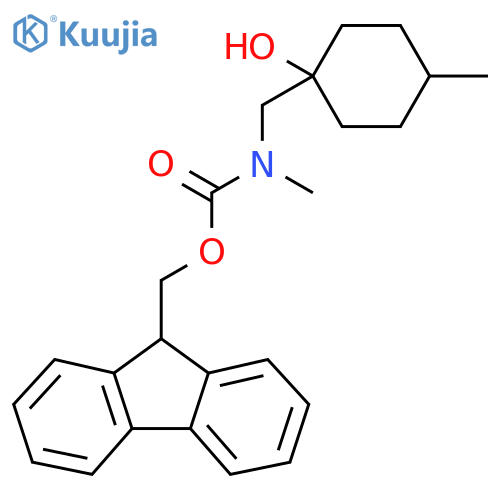 (9H-fluoren-9-yl)methyl N-[(1-hydroxy-4-methylcyclohexyl)methyl]-N-methylcarbamate structure