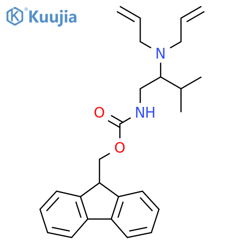 (9H-fluoren-9-yl)methyl N-{2-[bis(prop-2-en-1-yl)amino]-3-methylbutyl}carbamate structure