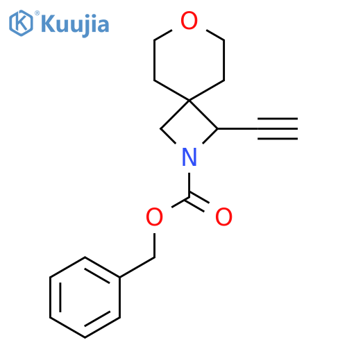 Benzyl 1-ethynyl-7-oxa-2-azaspiro[3.5]nonane-2-carboxylate structure