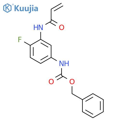 benzyl N-[4-fluoro-3-(prop-2-enamido)phenyl]carbamate structure