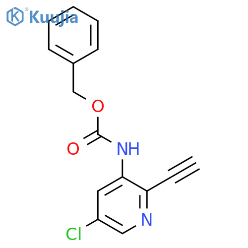 benzyl N-(5-chloro-2-ethynylpyridin-3-yl)carbamate structure